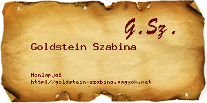 Goldstein Szabina névjegykártya