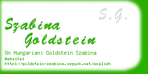 szabina goldstein business card